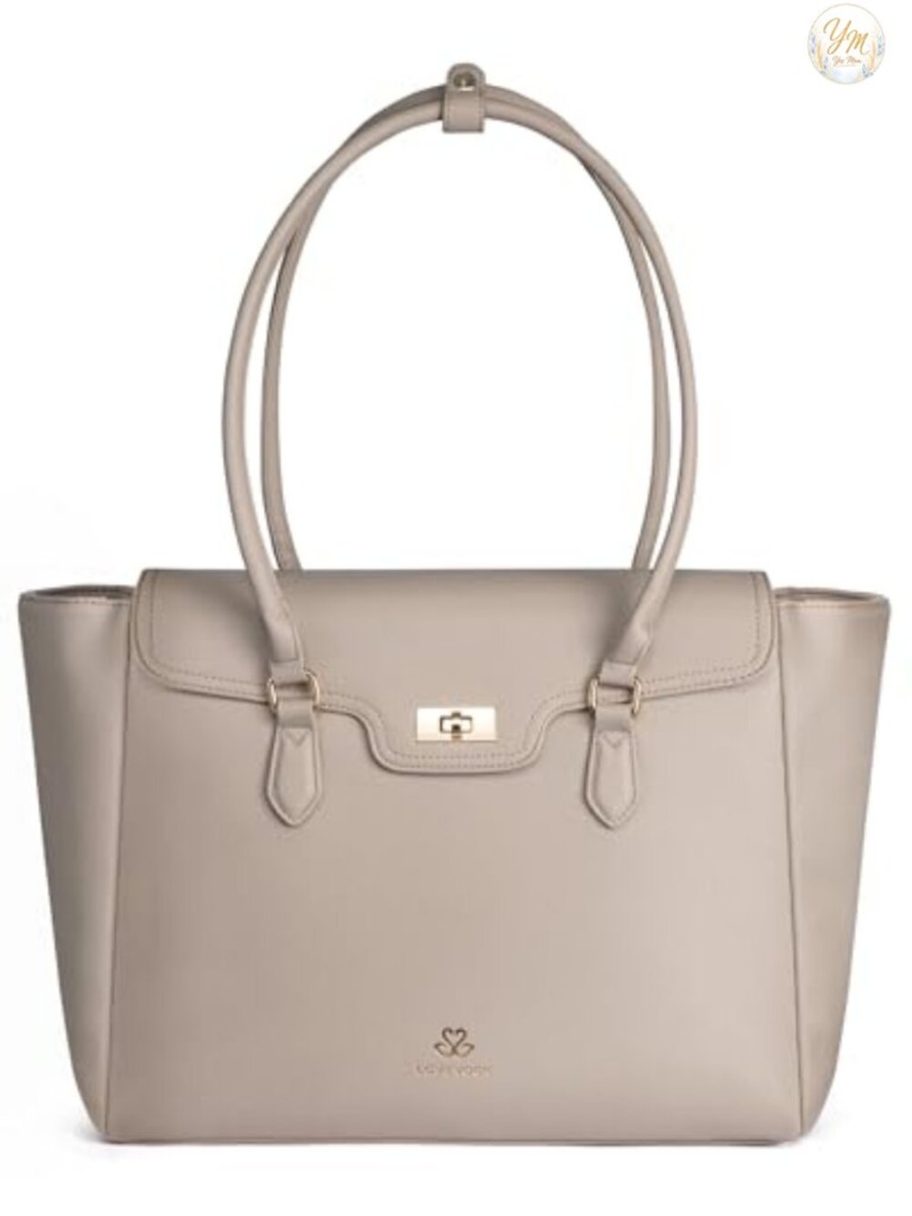 Soft Faux Leather Laptop Tote Bag for Women Office Work Shoulder Bag